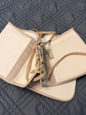Lace-Up Cincher Waist Belt in Beige by